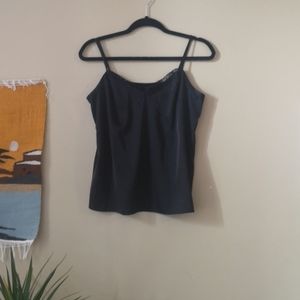 Le château silk camisole with lace detail